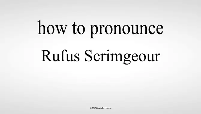How To Pronounce Scrimgeour