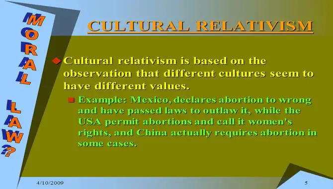 Definition Of Cultural Relativism