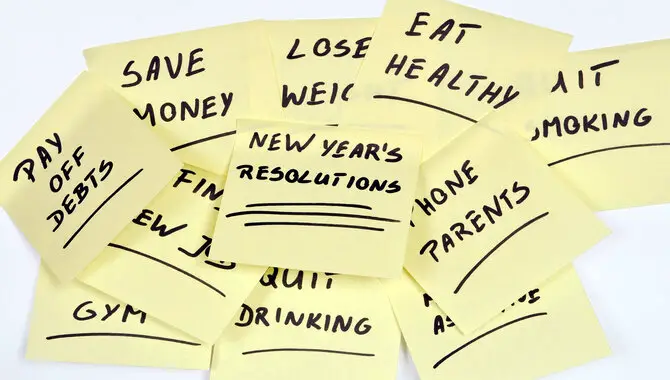 Making Resolutions For The New Year