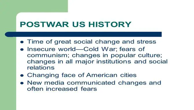 What Were Some Of The Major Cultural Changes During The Cold War